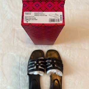 Tory Burch Ines Slide Black Sandals